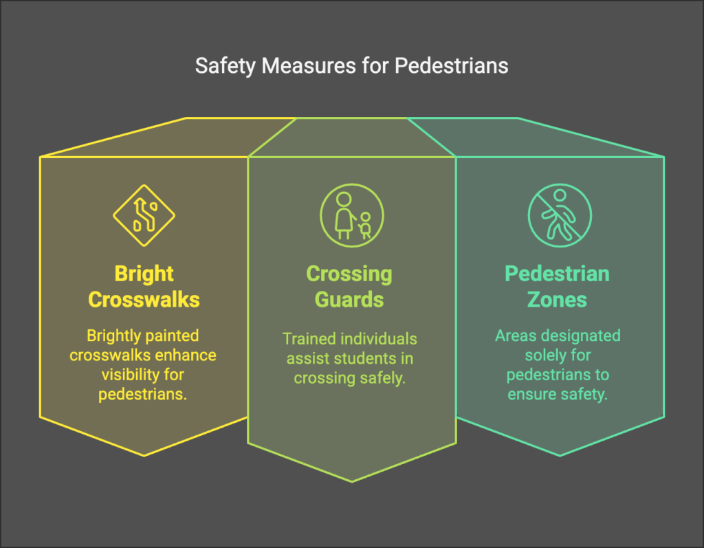 Safety Measures for Pedestrians in school parking lots